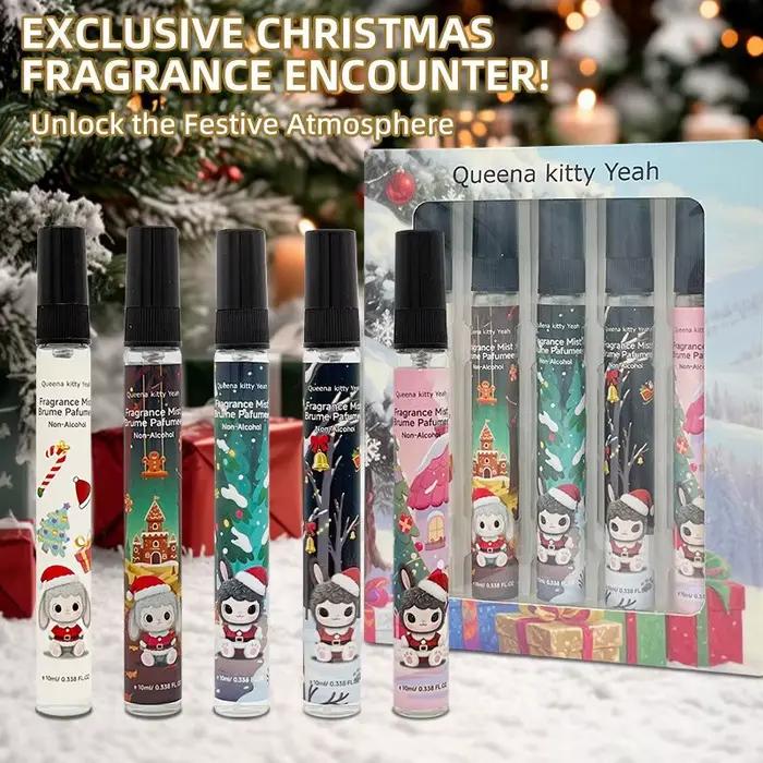 Coffret cadeau de parfum de noël sans alcool, vanille florale fruitée, parfum durable, frais, nouveau Type, envoyer un cadeau pour amis, Spray de parfum