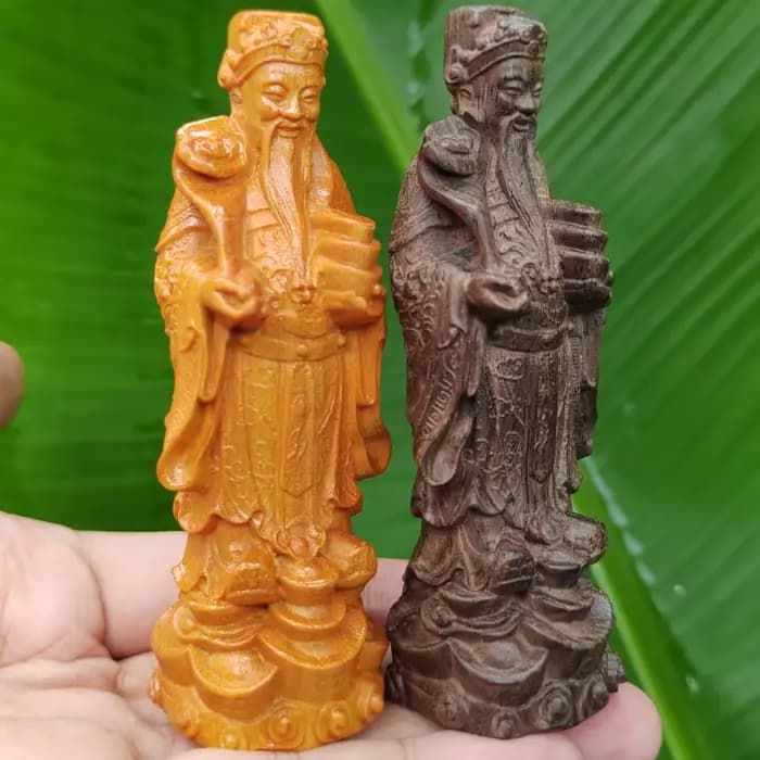 Figurine en bois du Dieu de la Richesse, décoration traditionnelle pour Noël et le Nouvel An chinois, style culturel oriental, objet d'art pour la maison, décoration d'entrée de salon, cadeau d'échang