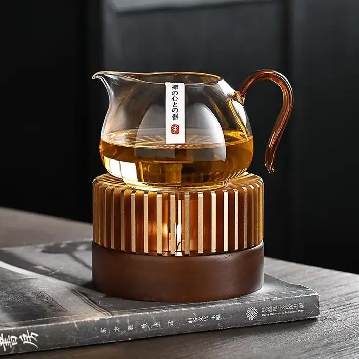 Bougie en bois cuisson poêle à thé chauffe-thé Base chauffe-thé chaud bougie diffuseur de parfum