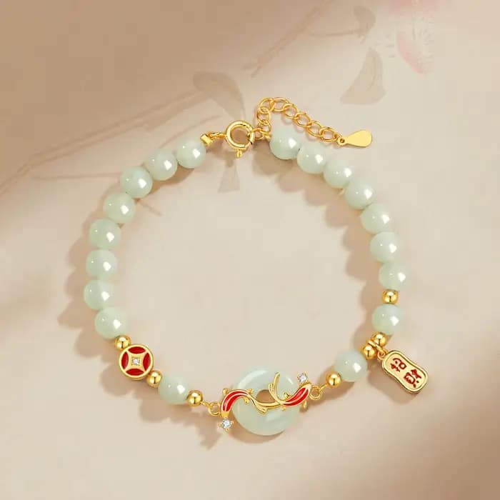 Hetian-Bracelet en perles de jade pour dames, cadeau de vacances pour petite amie, bijoux à la main de luxe, perle verte de haute qualité, perles à main, tranche, nouveau
