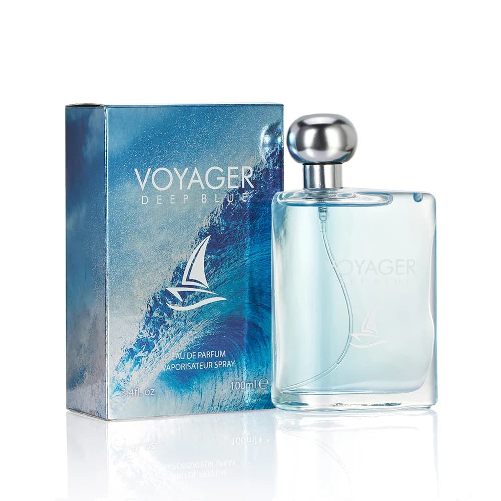 Parfum longue durée Voyager 100ML 3.4FL.OZ pour homme, Eau de Parfum boisée aquatique pour homme, Co