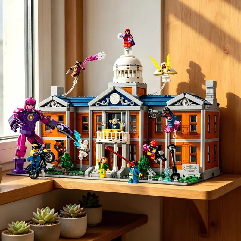 2026 X Mansion Hero Base X-Force Command Center Mutant Showdown Building Block Brick 3093pcs Toy Chr
