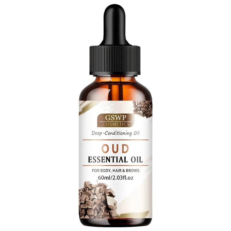 Huile essentielle d'Oud GSWP, un parfum chaud qui hydrate en profondeur la peau, les cheveux et les 