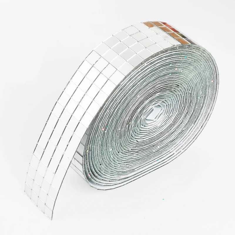 Carreaux de mosaïque de verre carrés auto-adhésifs, miroir argenté, feuilles de mosaïque pour bricol