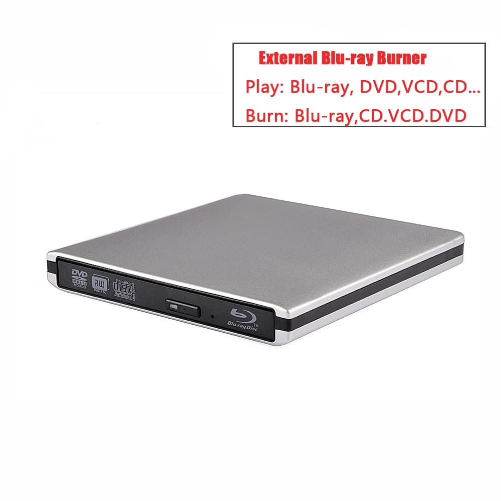 Lecteur/graveur externe USB 3.0 de disques Blu-ray, enregistreur optique BD-RE, lecteur BD-ROM 3D, l
