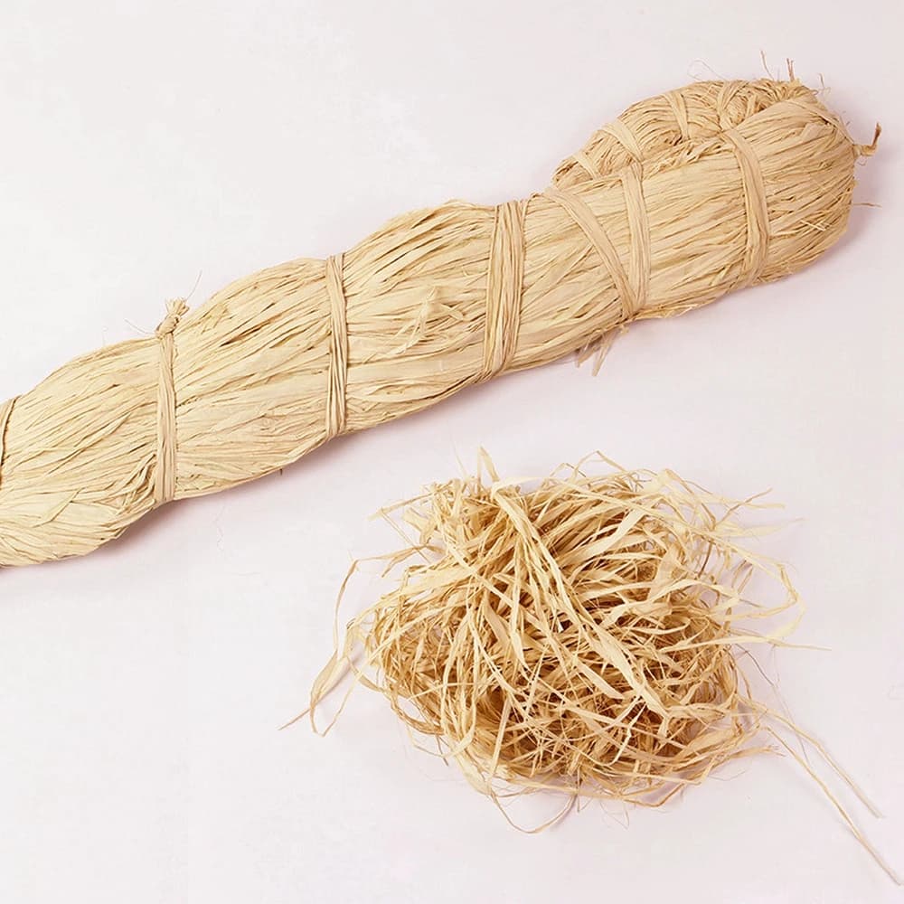 Corde naturelle en raphia, 1000G, pour emballage de cadeau, artisanat, décor