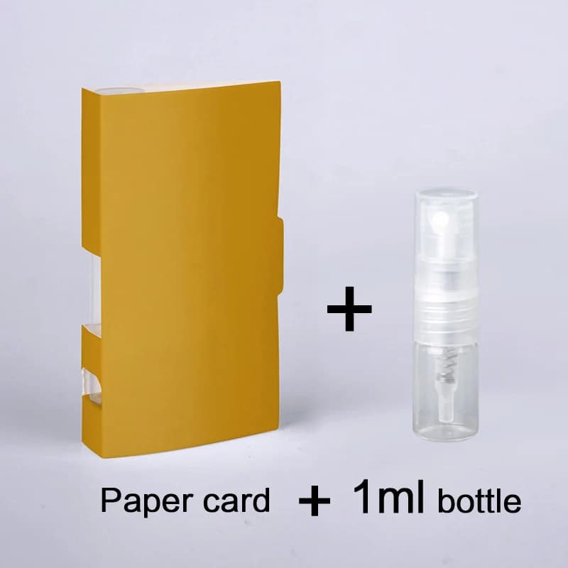 Lot de bouteilles de parfum en aérosol rechargeables, avec carte en papier, pour cadeau, échantillon