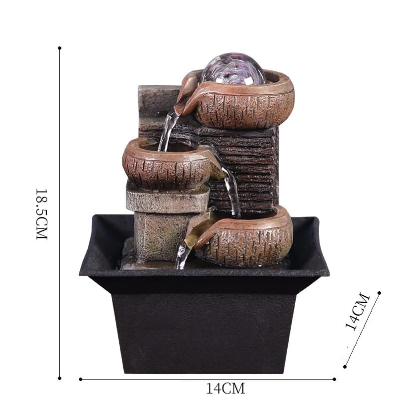 Fontaine d'eau de bureau Portable, Kit de cascade de table, Relaxation apaisante, méditation Zen, Fe