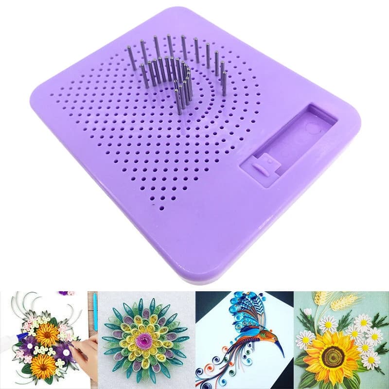 Guide de grille de pliage de papier artisanal, outil de Quilling de papier fait à la main