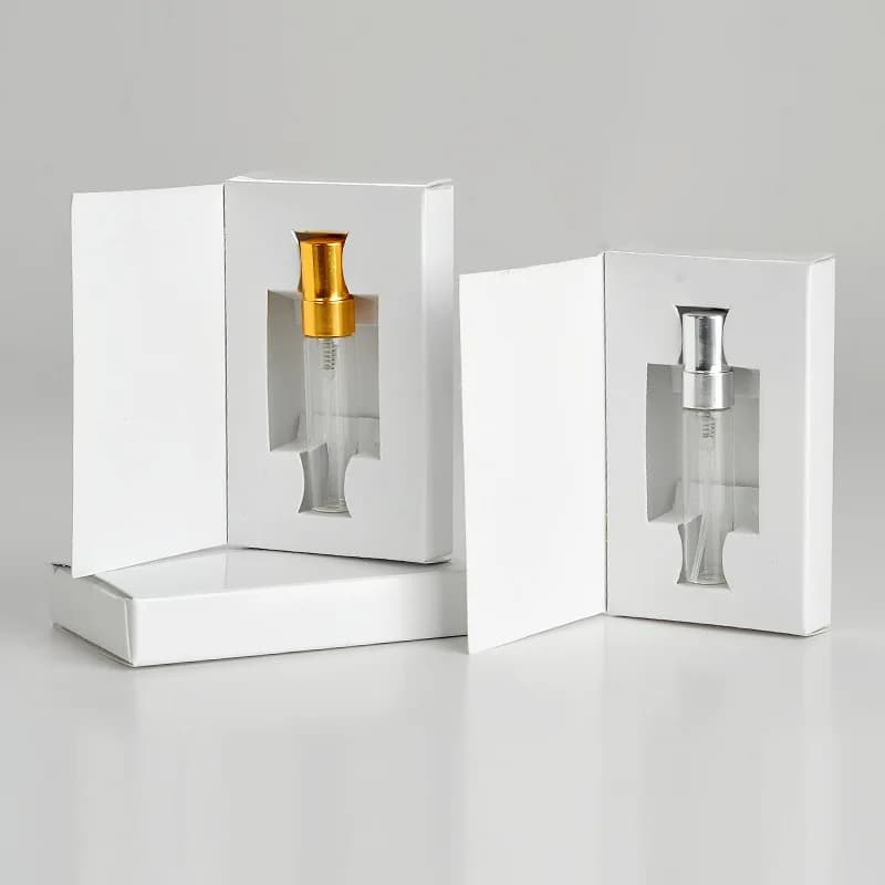 Atomiseur de parfum 3ml 5ml 10ml, 20 pièces/lot, boîtes en papier personnalisables et bouteille de p
