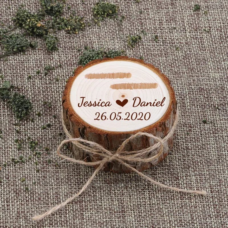 Boîte à bagues personnalisée, boîte à bagues en bois pour mariage, saint-valentin, fiançailles, port