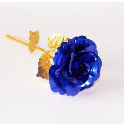 Cadeau créatif de la Saint-Valentin plaqué aluminium 24 carats Rose or Rose dure pour toujours amour
