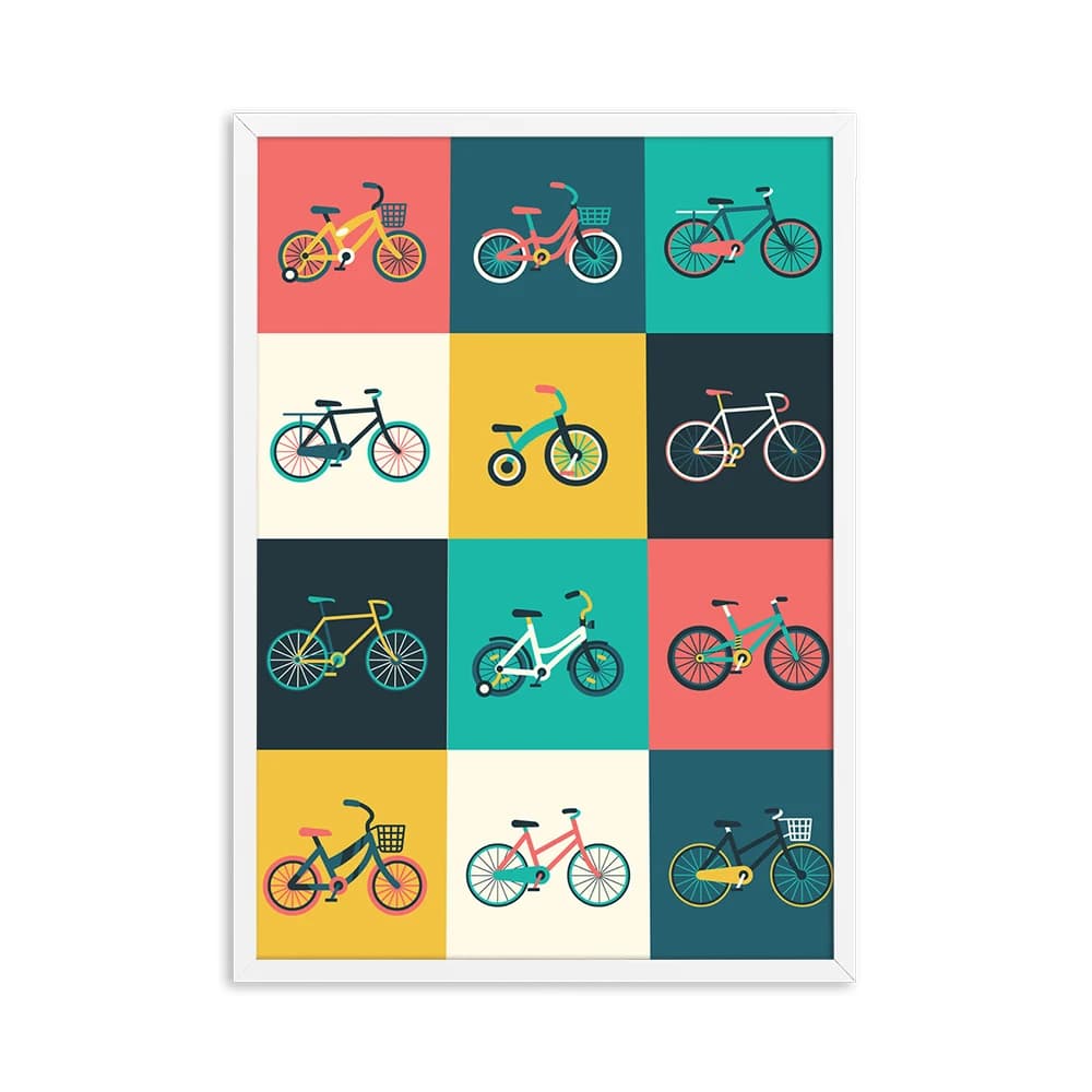 Toile de peinture pour amateurs de vélo, cadeau pour les amateurs de cyclisme, minimaliste, affiche 