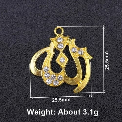 Juya-Bijoux islamiques faits à la main, fournitures exécutives, Allah, croissant de lune, étoile, co