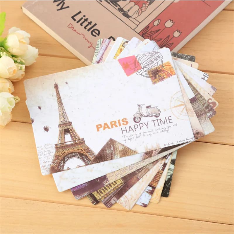 9 pcs/lot style Vintage Paris tour monuments paysage ensemble de cartes postales/cartes postales/car