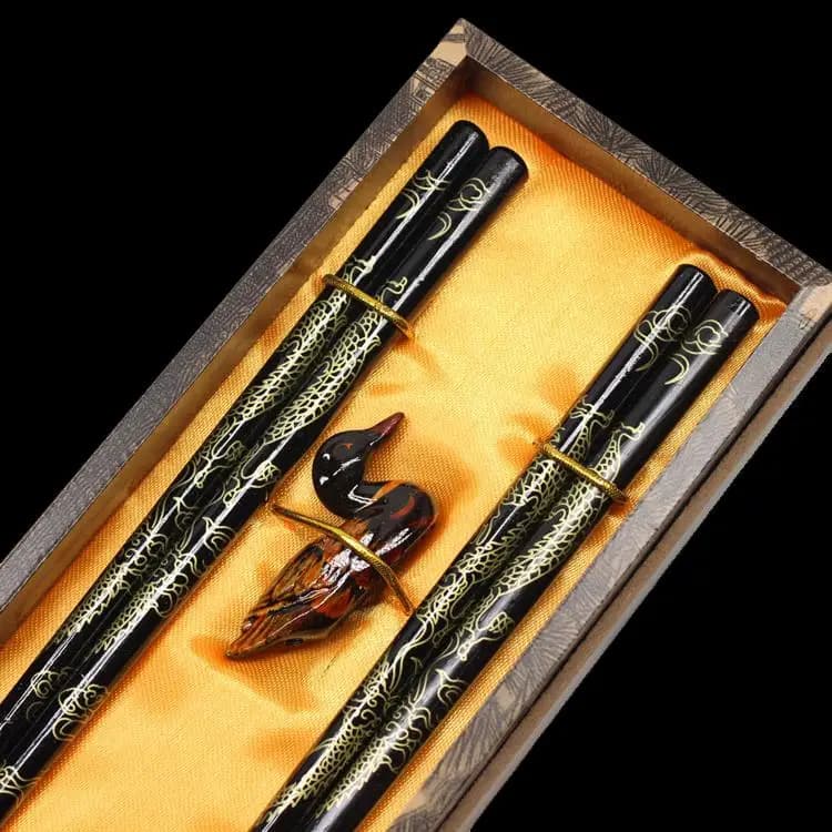 Baguettes en bois, coffret cadeau, cadeaux de mariage, caractéristiques chinoises, cadeaux à l'étran