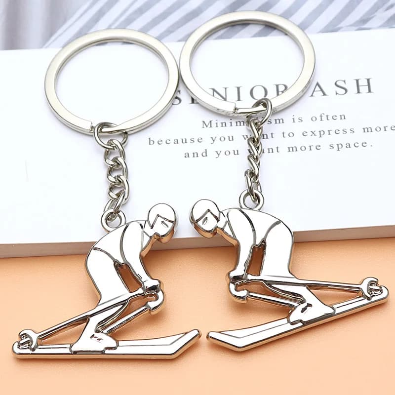Porte-clés de ski porte-clés de Ski voiture compétition athlète cadeau commémoratif traîneau Ski por