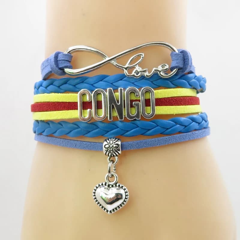 Bracelet à breloques fait à la main pour hommes et femmes, navire Chia, amoureux, amour, Congo, cade