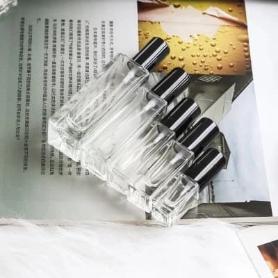 Flacon pulvérisateur en verre Transparent de 5ml, 10ml, 20ml, 30ml, 50ml, flacon d'échantillon en ve