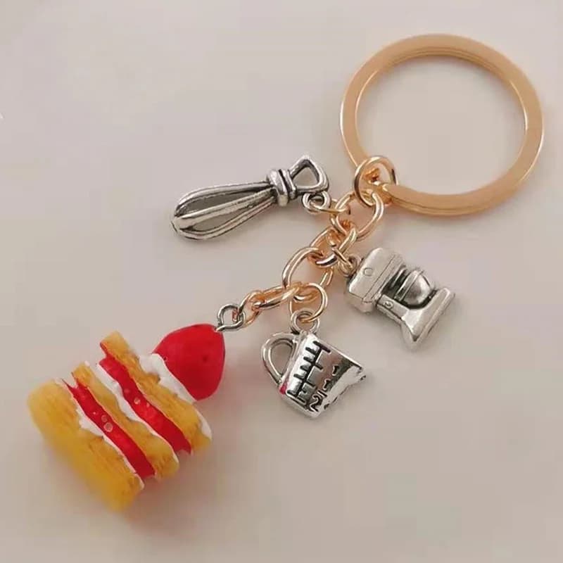 Porte-clés de cuisine, livre de cuisine, breloques de Cupcake, cadeau pour Chef boulangers, accessoi