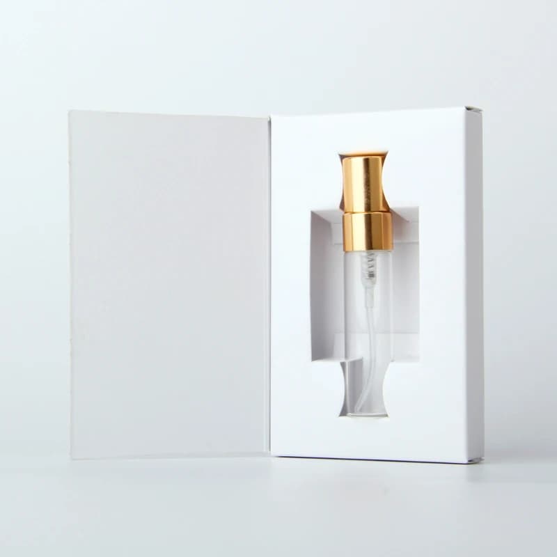 Boîtes en papier brodées personnalisées avec atomiseur, bouteille de parfum en verre, emballage de p