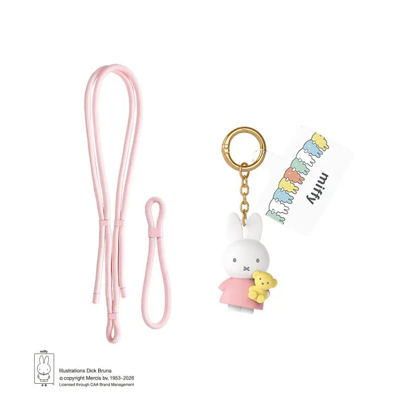 Cordon de téléphone et dragonne Miffy Bunny authentiques, avec breloque de sac et dragonne de téléph