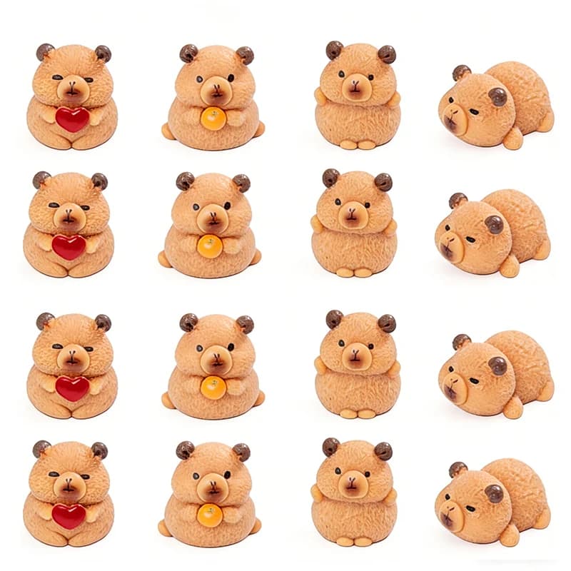 10-50 pièces Mini figurines de capybara DIY pour la décoration de paysages, la décoration intérieure