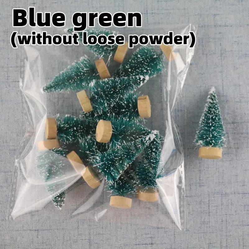 12 pièces/lot bricolage Mini arbre de noël petit pin Mini arbre décoration de fête cadeau de noël dé