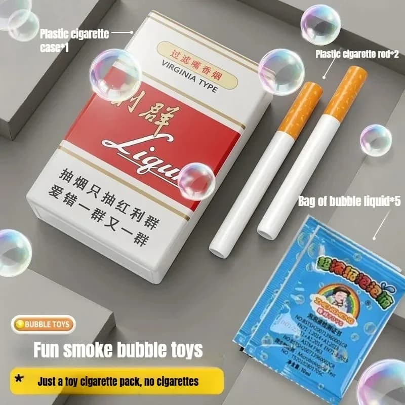 Boîte de cigarettes à bulles simulée, créative et amusante, pour adultes, décompression, blague à bu