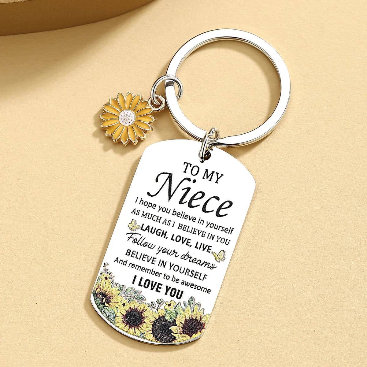Cadeaux de la tante et de l'oncle pour mes nièces, porte-clés, cadeau d'amour pour les nièces de la 
