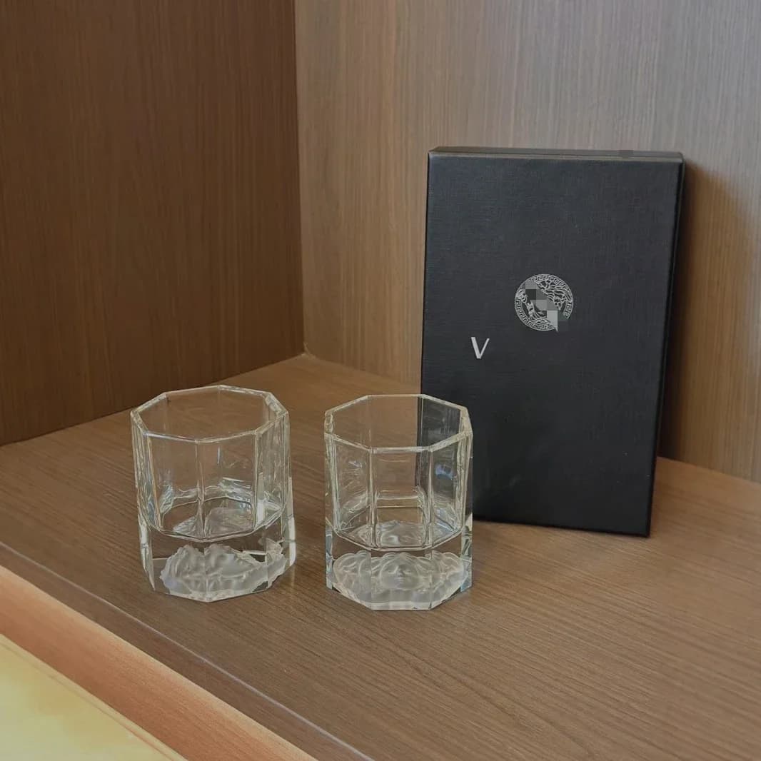 Verre de cristal de Style européen, verre à vin rouge, coffret cadeau de luxe léger, ensemble de 2 p