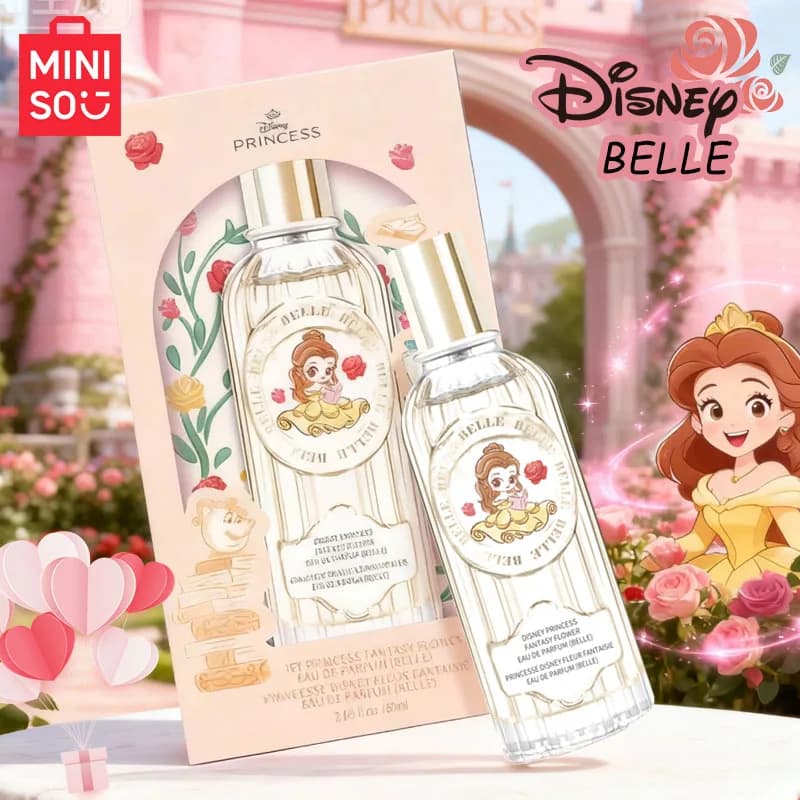 MINISO & DISNEY BELLE femmes parfum Original luxe parfum Floral pour femme Spray 60ML fille cadeau d