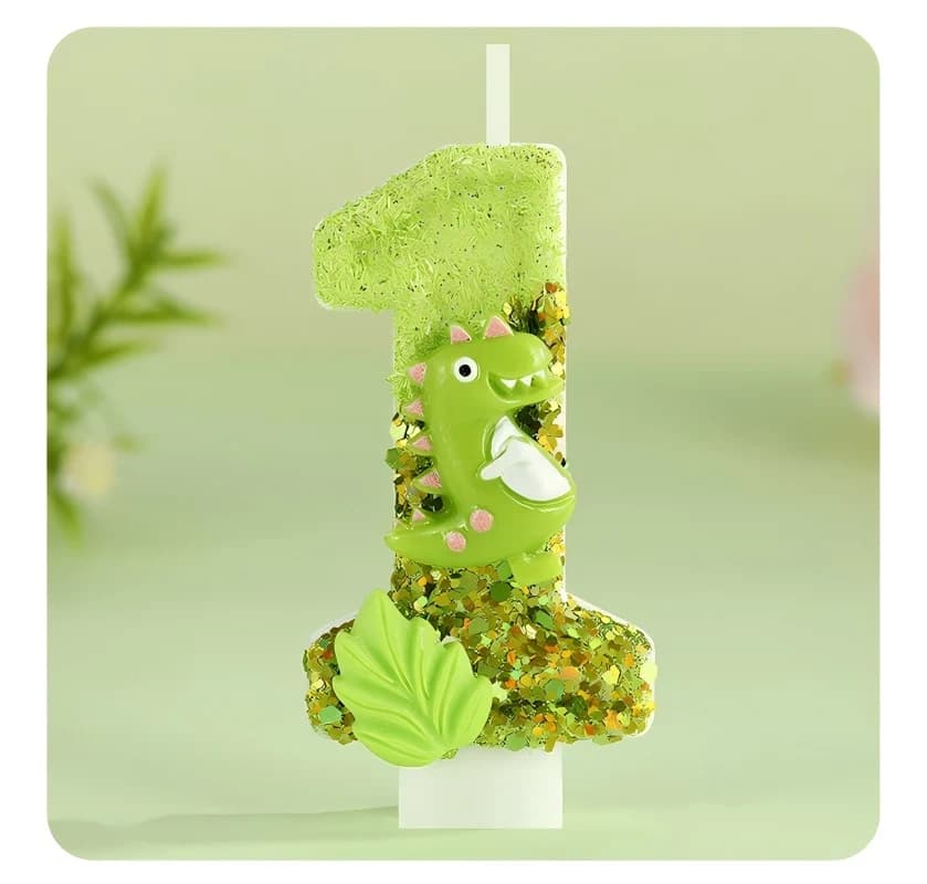 Cadeau d'anniversaire pour garçon, bougie décorative en forme de dinosaure mignon, ornement de gâtea