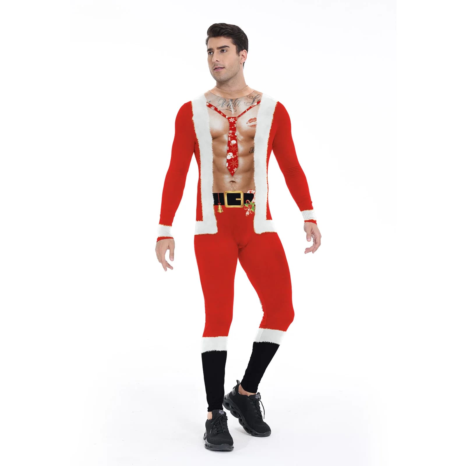 You're My SecExamen-Costume de Noël Cosplay Père Noël, Costumes de batterie Zentai, Impression 3D El
