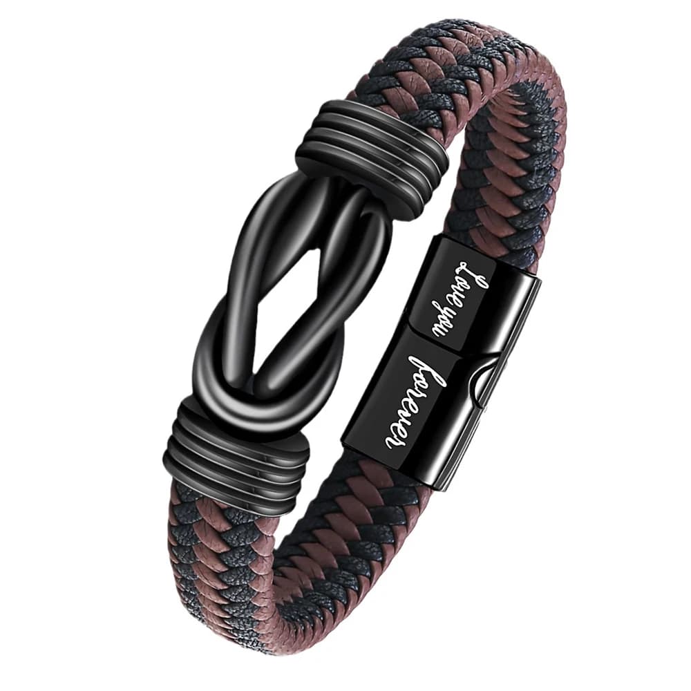 Bracelets en cuir pour hommes, cadeaux d'anniversaire pour papa, nouveau papa, assesso be brother, g