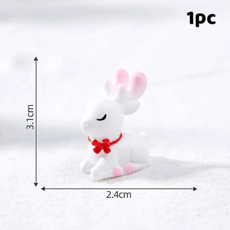 Figurines miniatures en résine, décorations de noël, bonhomme de neige, père noël, arbre de noël, re