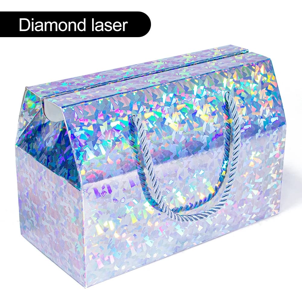 Boîte-cadeau multicolore, or, argent, noir, blanc, emballage en papier, sac en papier