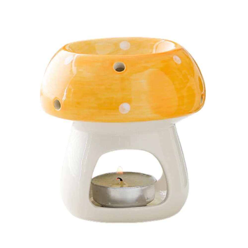 Porte-bougie champignon mignon, créatif, dessin animé, brûleur d'huile essentielle, brûleur d'encens