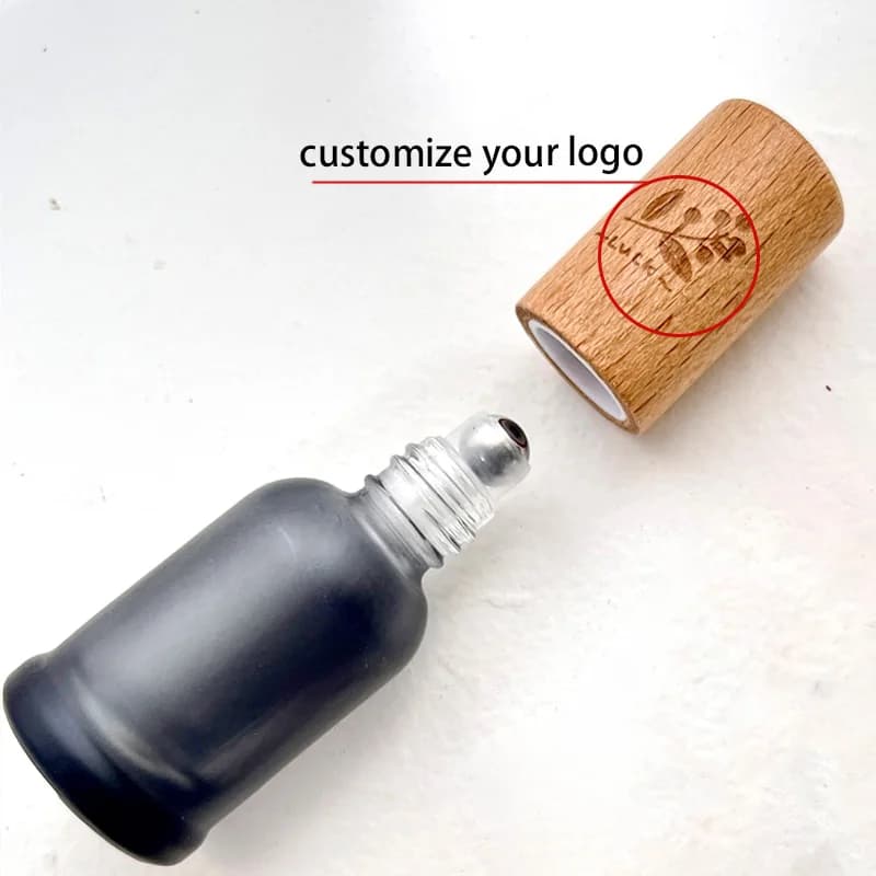Bouteille vide en verre dépoli/boule gravée au Laser, 50 pièces, 8ml, personnalisation du Logo, pour