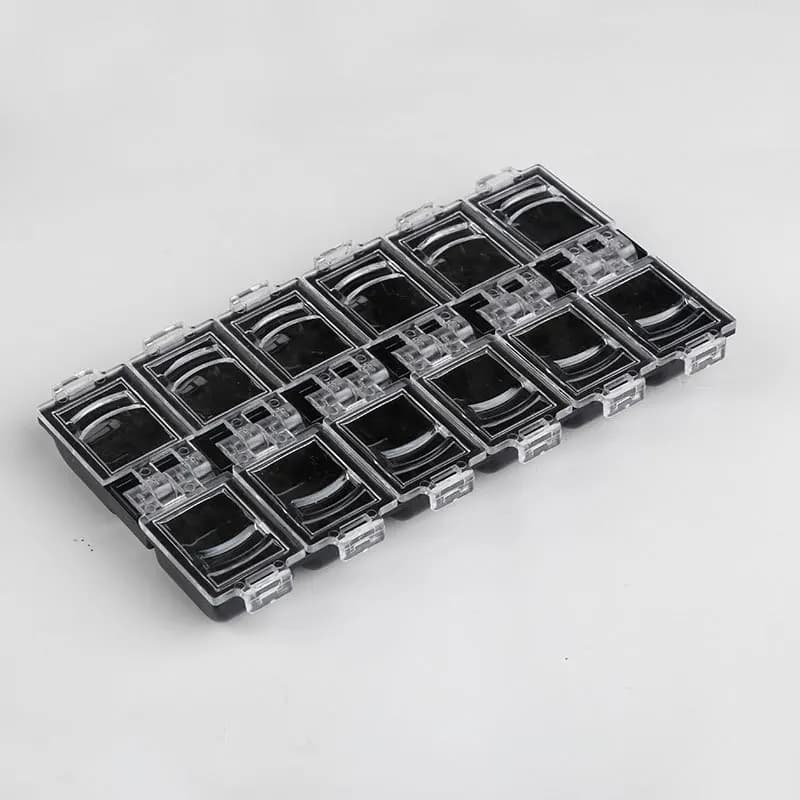 Boîte de rangement pour Nail Art, conteneurs scellés individuels, étui multi-grilles, organisateur p
