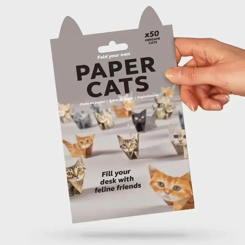 Kit de papier origami DIY pour chats, chiens, dinosaures, 50 pièces, pliez vos propres animaux, arti