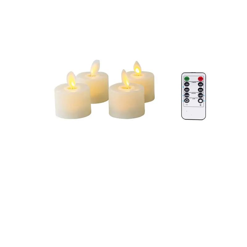 Mèche mobile sans flamme avec télécommande, fausse bougie électronique, LED, Noël réaliste, église, 