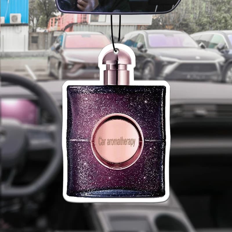 Bouteille de parfum violette en verre, aromathérapie montée sur voiture, parfum de voiture, parfum l