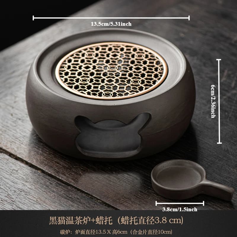 Bougie multifonctionnelle en terre cuite, base bouillante, cuisson chaude du thé, four à thé, chauff