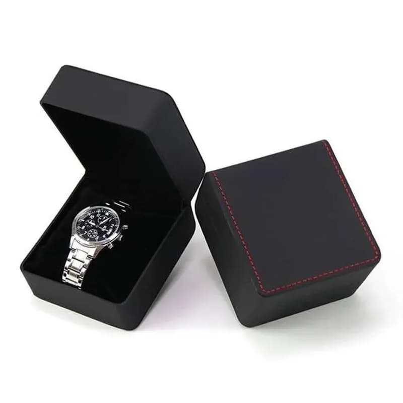 Coffret cadeau de montre unique avec oreiller, présentoir de montre-bracelet en cuir PU, organisateu