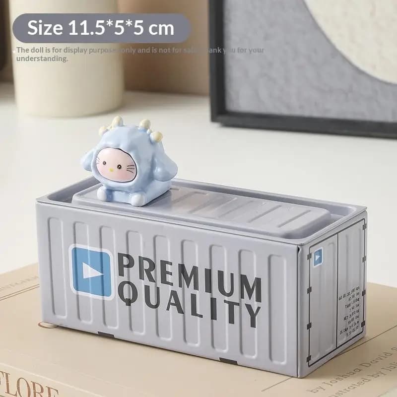 Mini boîte en fer empilable, organisateur de bureau créatif, ornements de bureau, petit conteneur po
