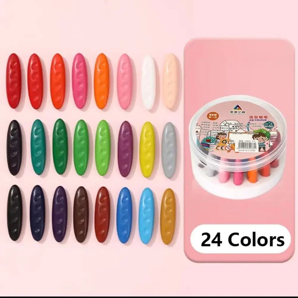 Ensemble de crayons en plastique pour enfants, ne salit pas les mains, outils de peinture créatifs, 