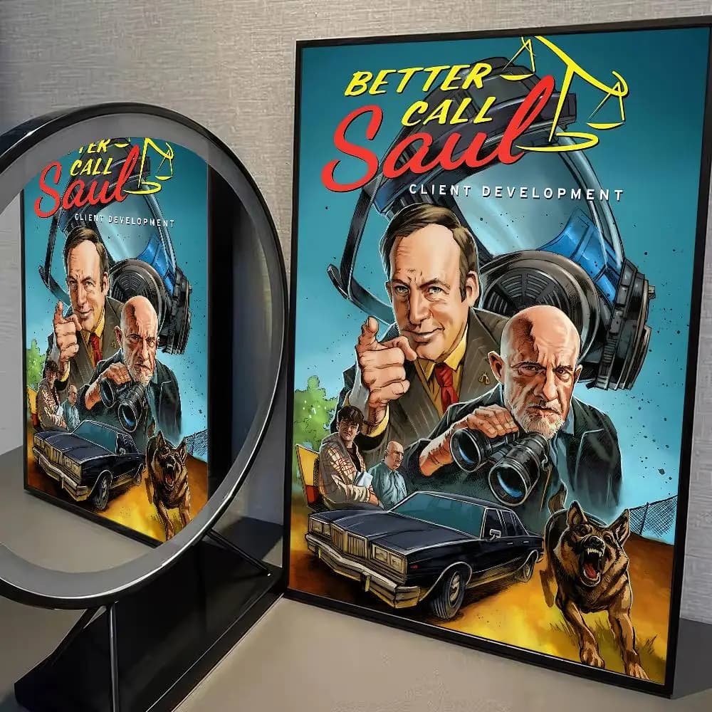 Affiches de film classique Better Call Saul, affiche d'art auto-adhésive de qualité HD, affiches rét