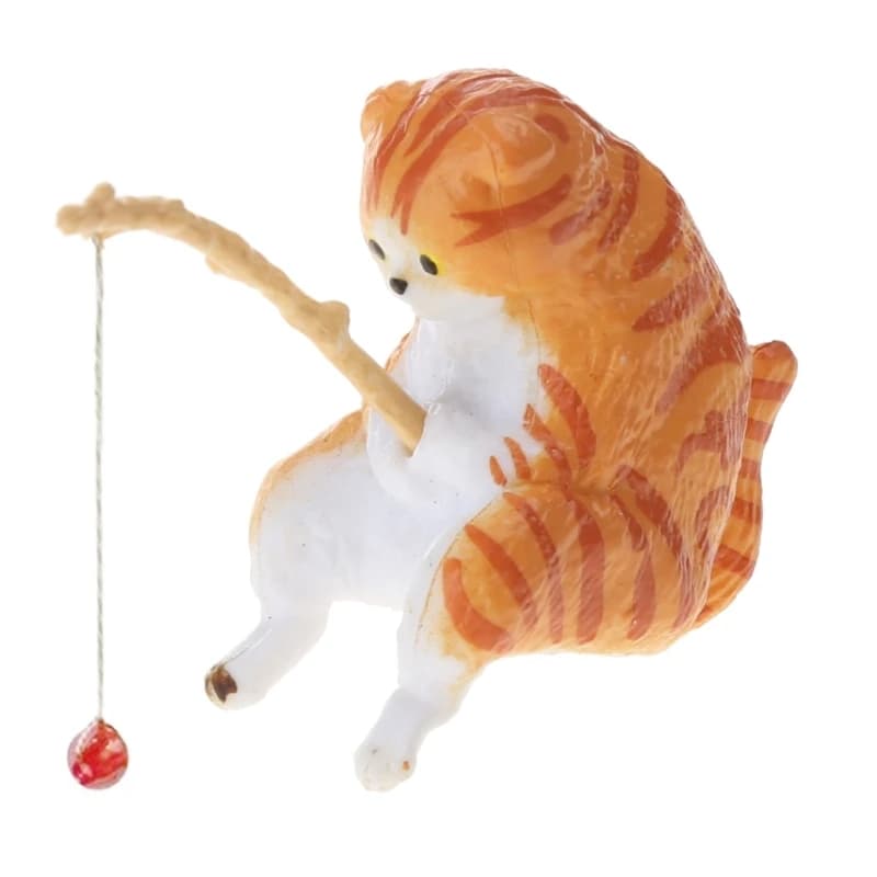 Ornements de pêche de dessin animé de poisson incité, accessoires d'aquarium, fournitures d'esprit è