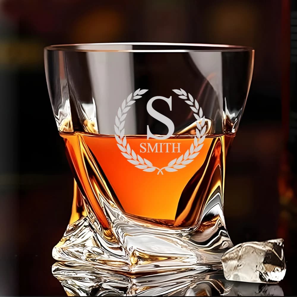 Verre à whisky torsadé personnalisé, 1/2 pièces, pour marié, meilleur homme, cadeau, verres à whisky
